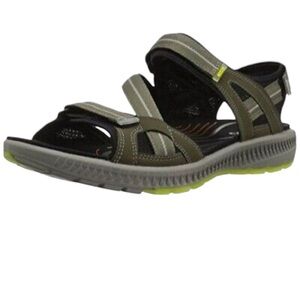 Ecco Mens Size 8 Terra 3S Green Gray Sport Sandal